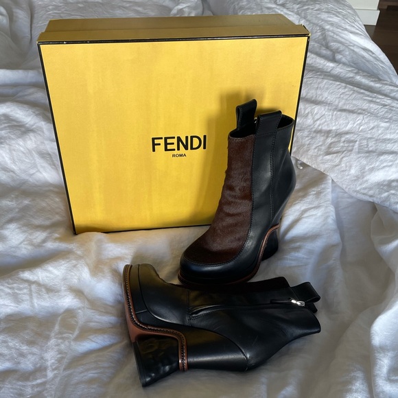Fendi Shoes - RARE Fendi Tronchetto Cavallino + Vit Opaco Boots